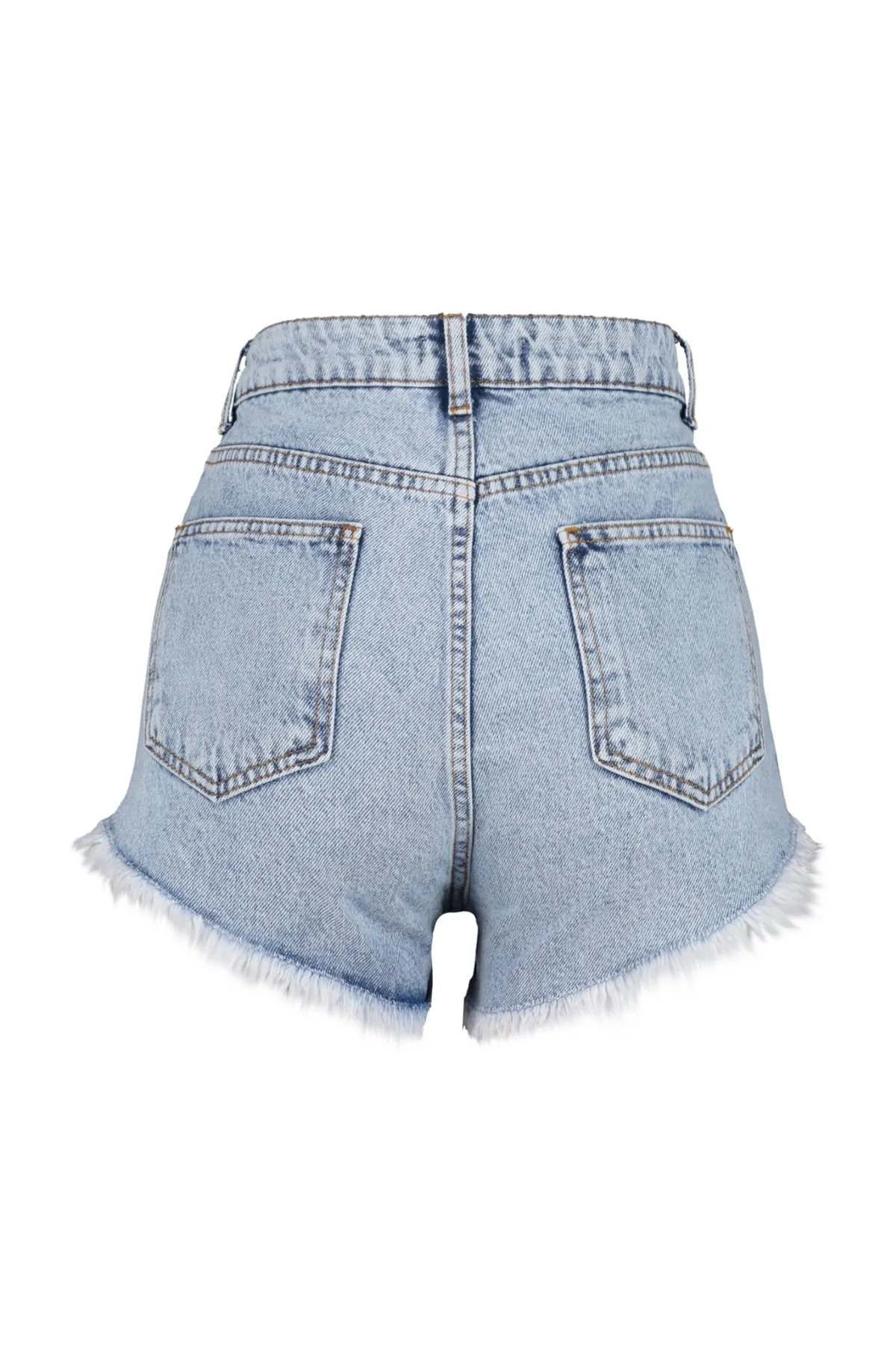 Trendyol Collection  Blauer Denim-Jeansstoff, 100 % Baumwolle, Shorts und Bermuda TBESS23SR00030