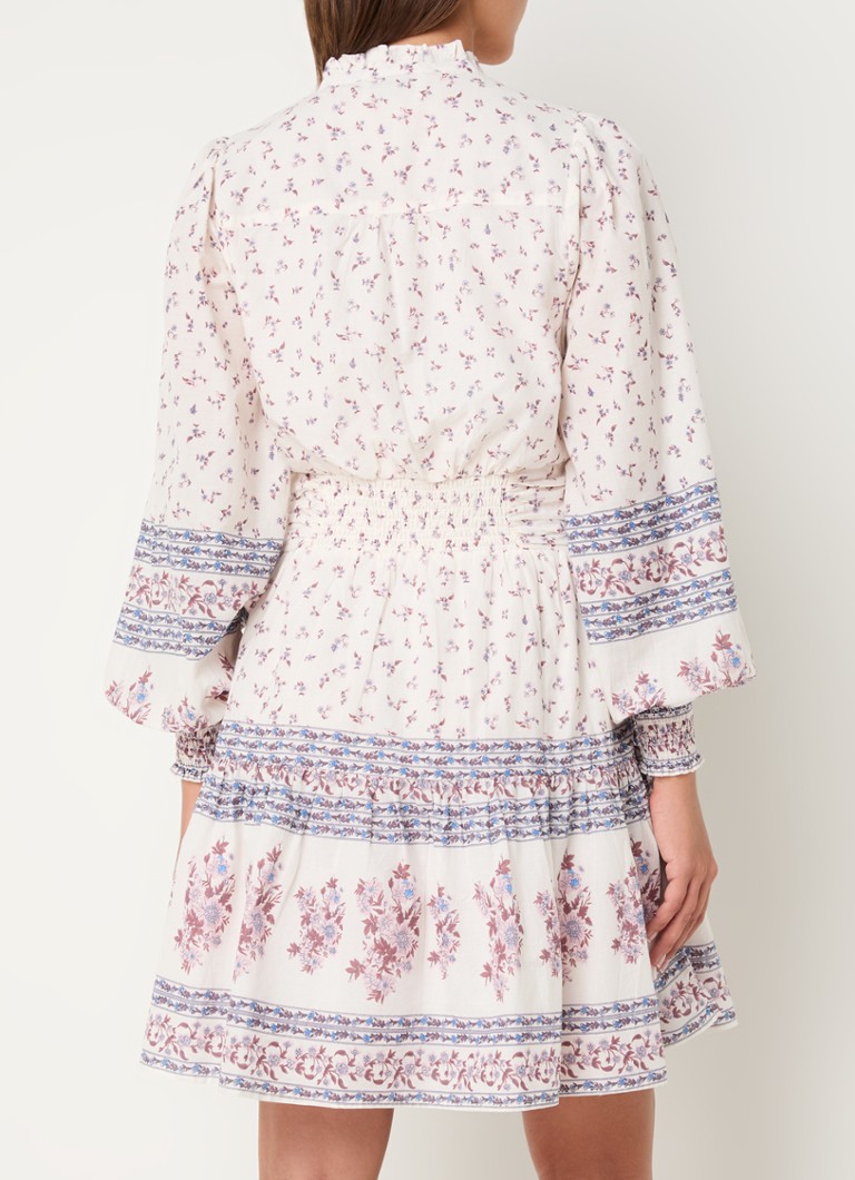 Robe mini Neo Noir Malti à imprimé floral et manches bouffantes