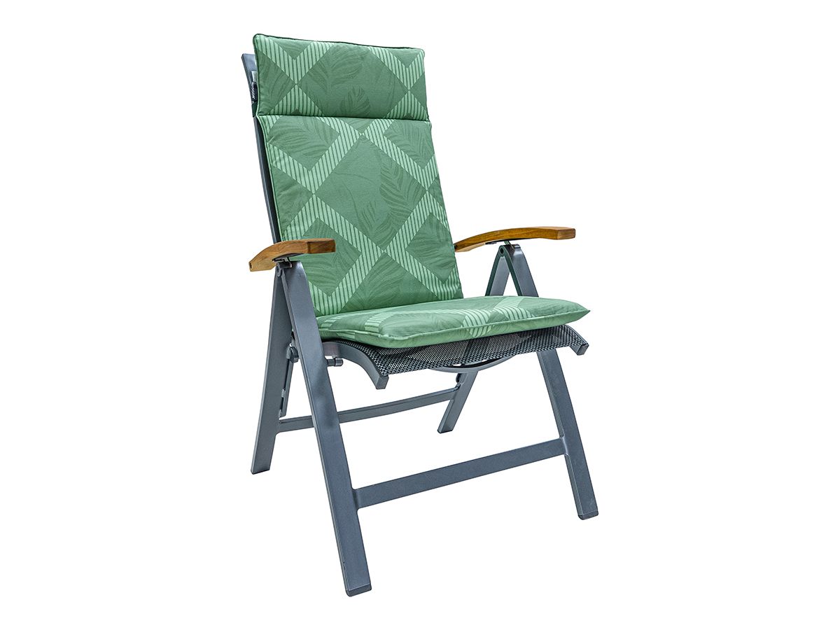Madison Demi Green 120 x 50 Gartenstuhlkissen mit hoher Rückenlehne