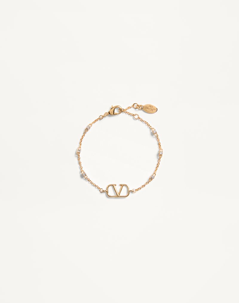 VLogo signaturarmbånd i metal og Swarovski®-krystaller