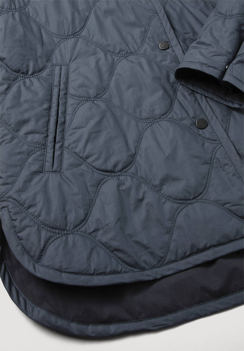 Steppjacke Nature Shell aus Bio-Baumwolle mit Woll-Wattierung