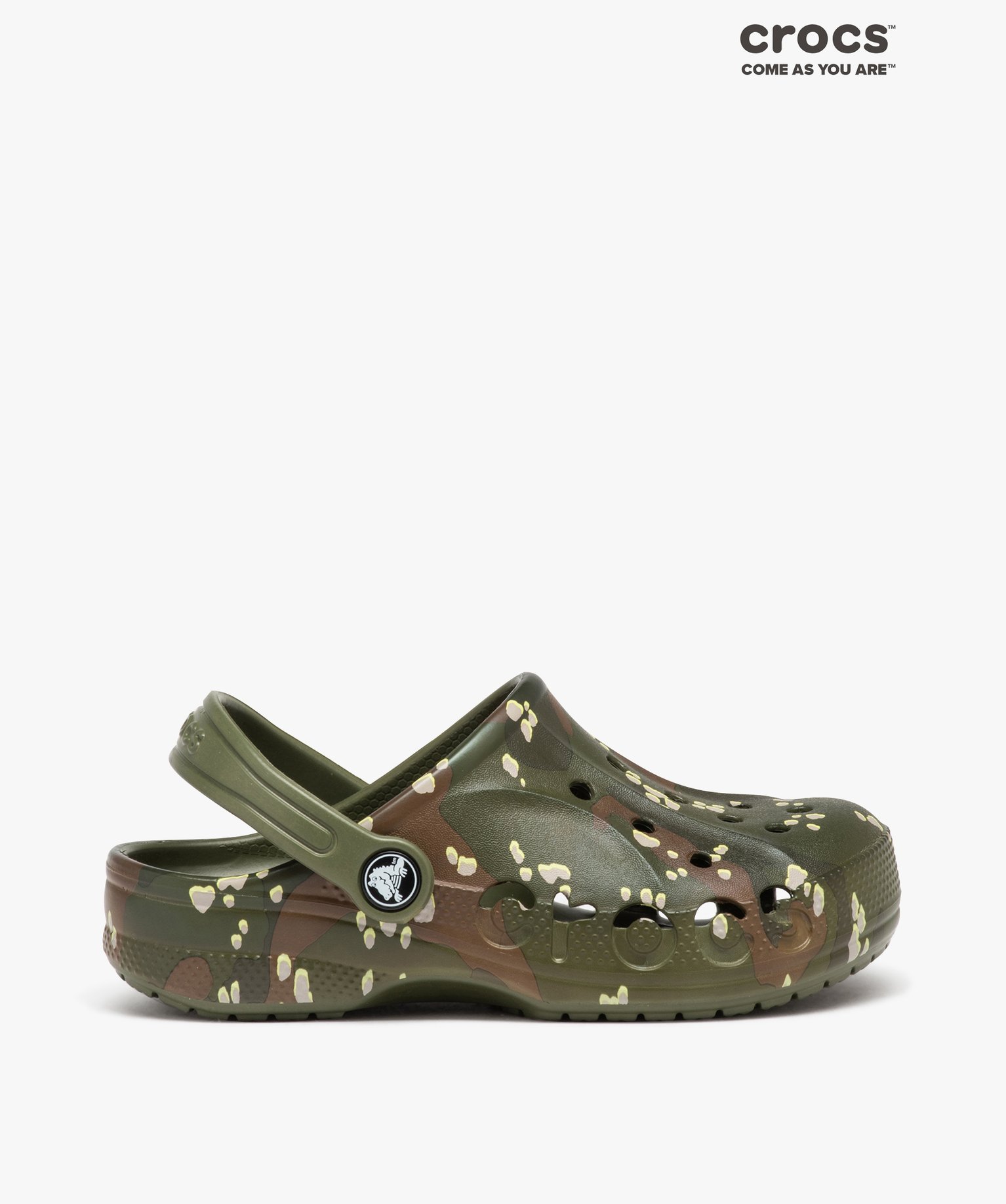 Sabots souples plage Garçon dessus militaire perforé - Crocs kaki | GEMO