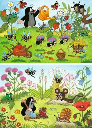 Kinderpuzzle ab 4 Jahren - Der Maulwurf im Garten - 24 Teile