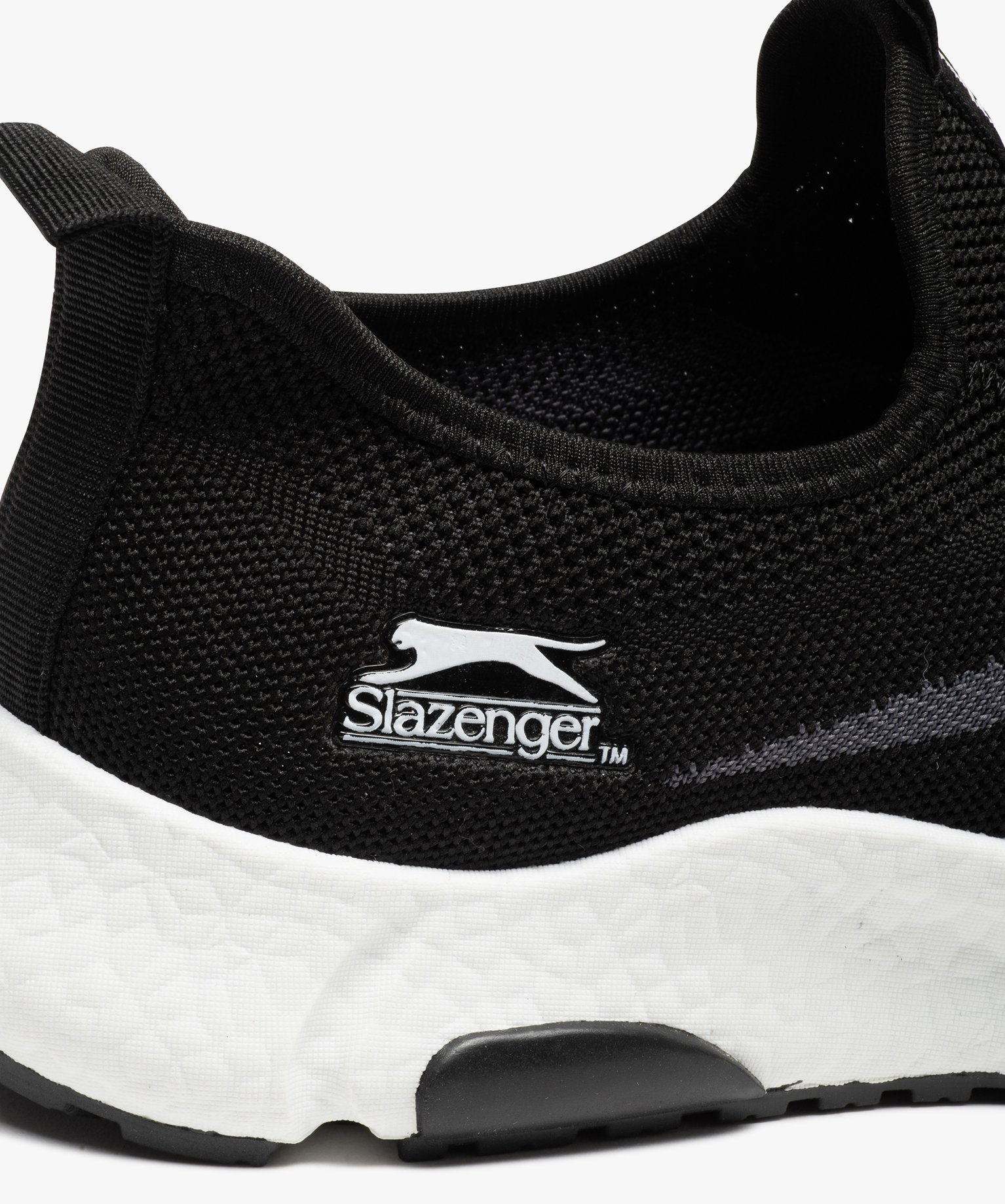 Baskets homme à enfiler en maille unie – Slazenger noir | GEMO