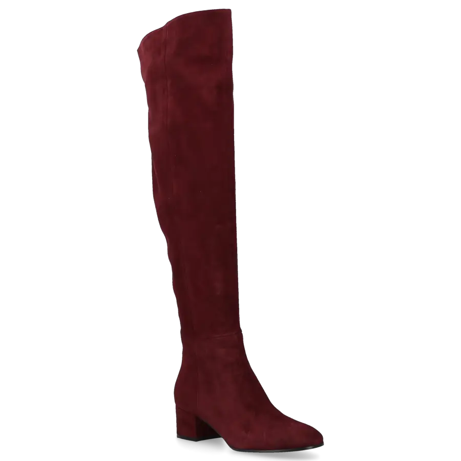 Gianvito Rossi - Stiefel ROLLING MID BOOT Veloursleder - rot