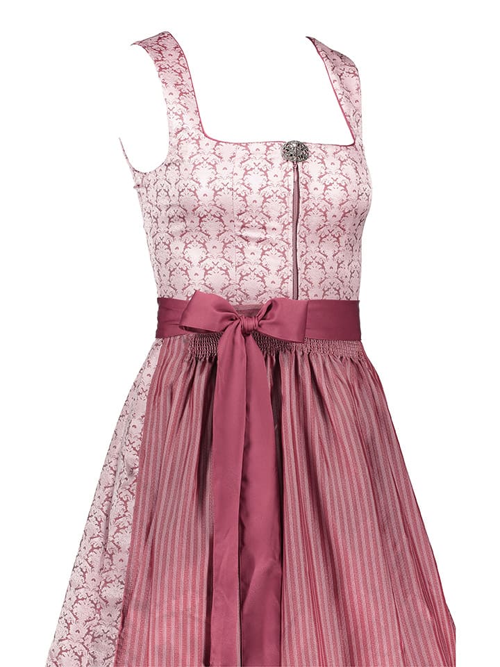 Turi Landhaus Dirndl in Rot/ Weiß günstig kaufen