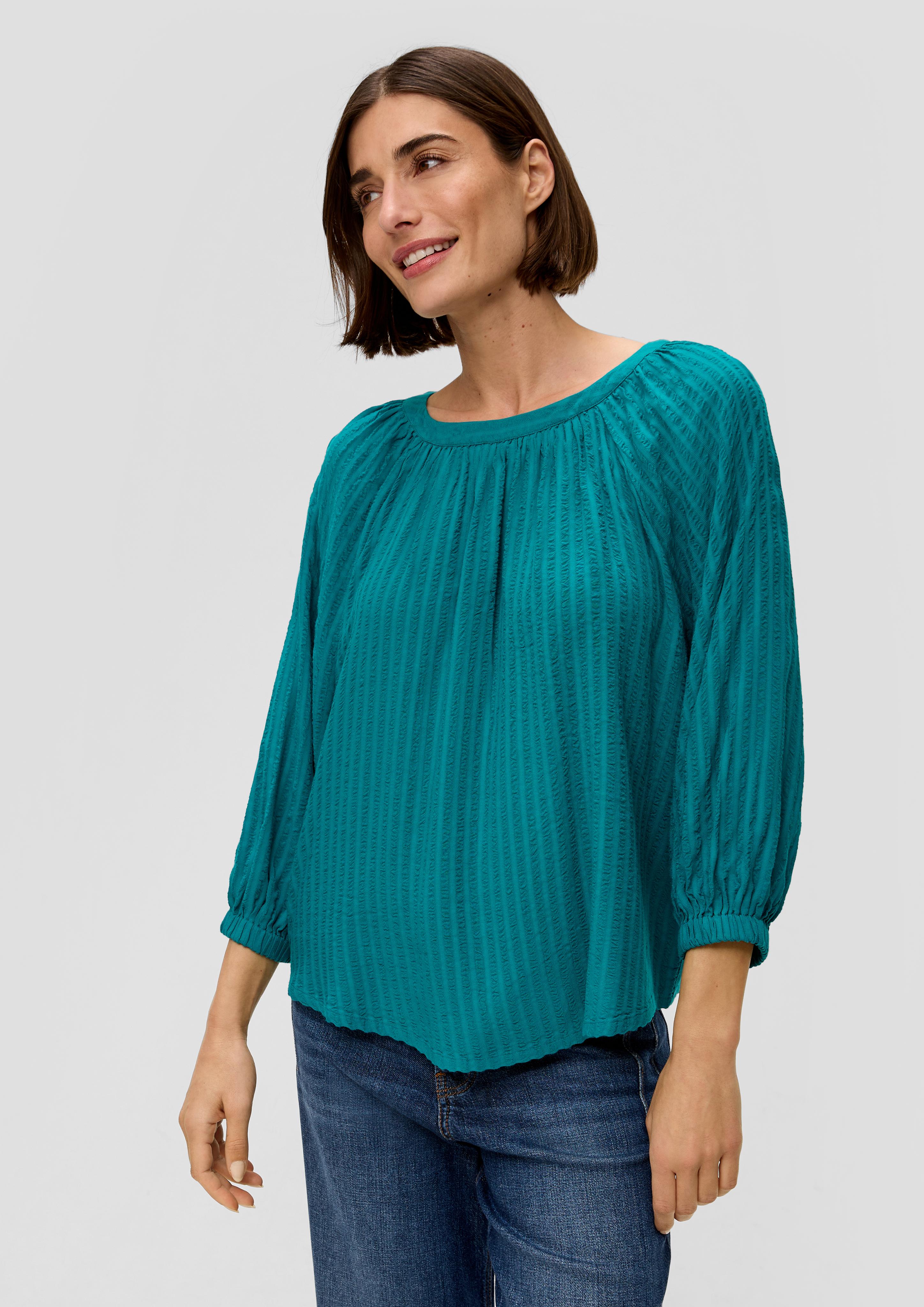 Fließende Bluse mit Streifenmuster  2141958-6680