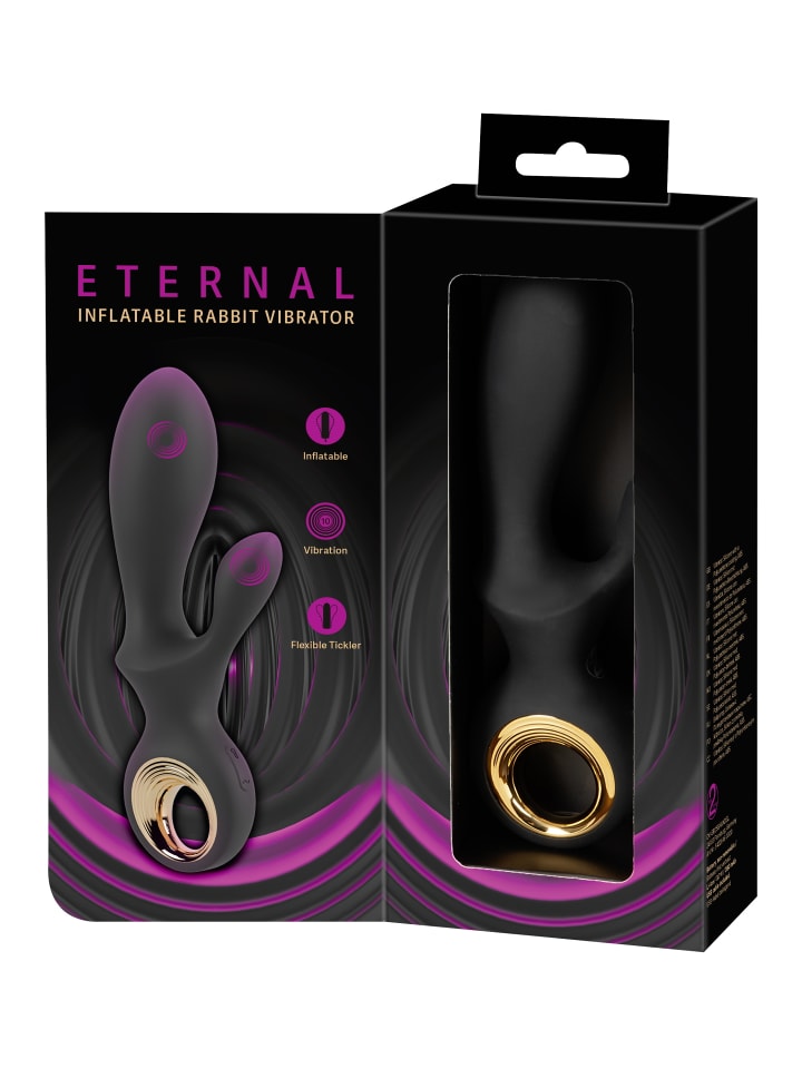 You2Toys Rabbitvibrator Inflatable Rabbit Vibrator in schwarz günstig kaufen 18 cm