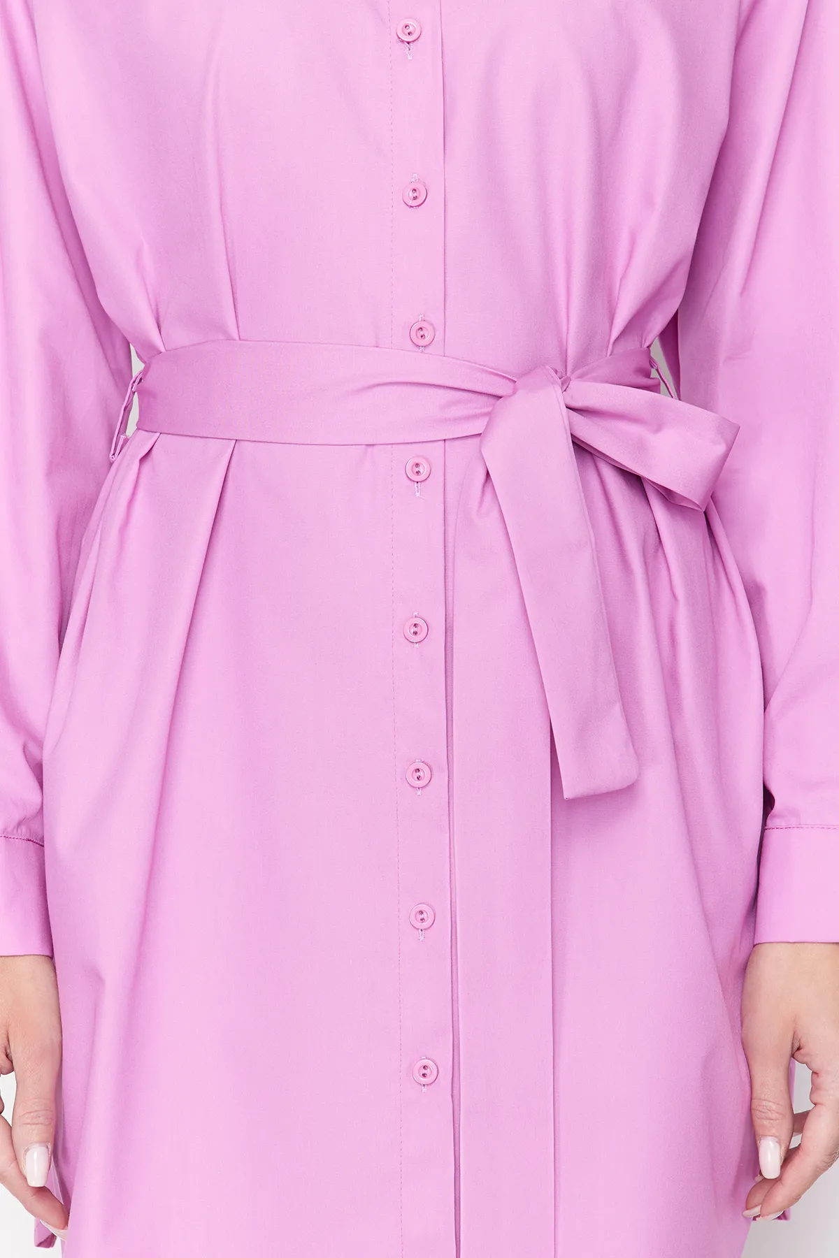 Trendyol Collection  Fuchsia gewebtes Minikleid TWOSS24EL00339