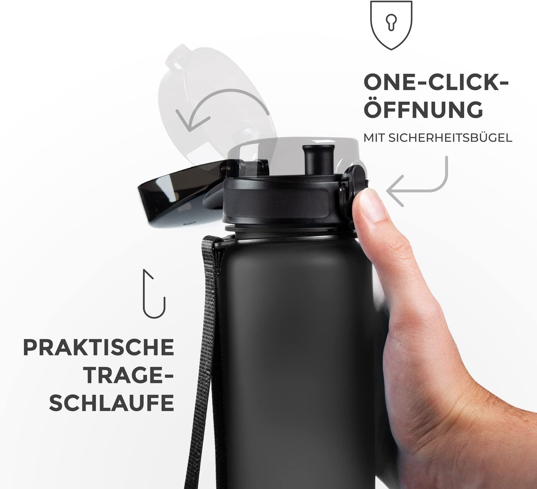 MNT10 Trinkflasche Trinkflasche Sport I Auslaufsichere Sporttrinkflasche aus Tritan, Die perfekte Flasche für Sport, Fitness, Gym, Schule I Wasserflasche