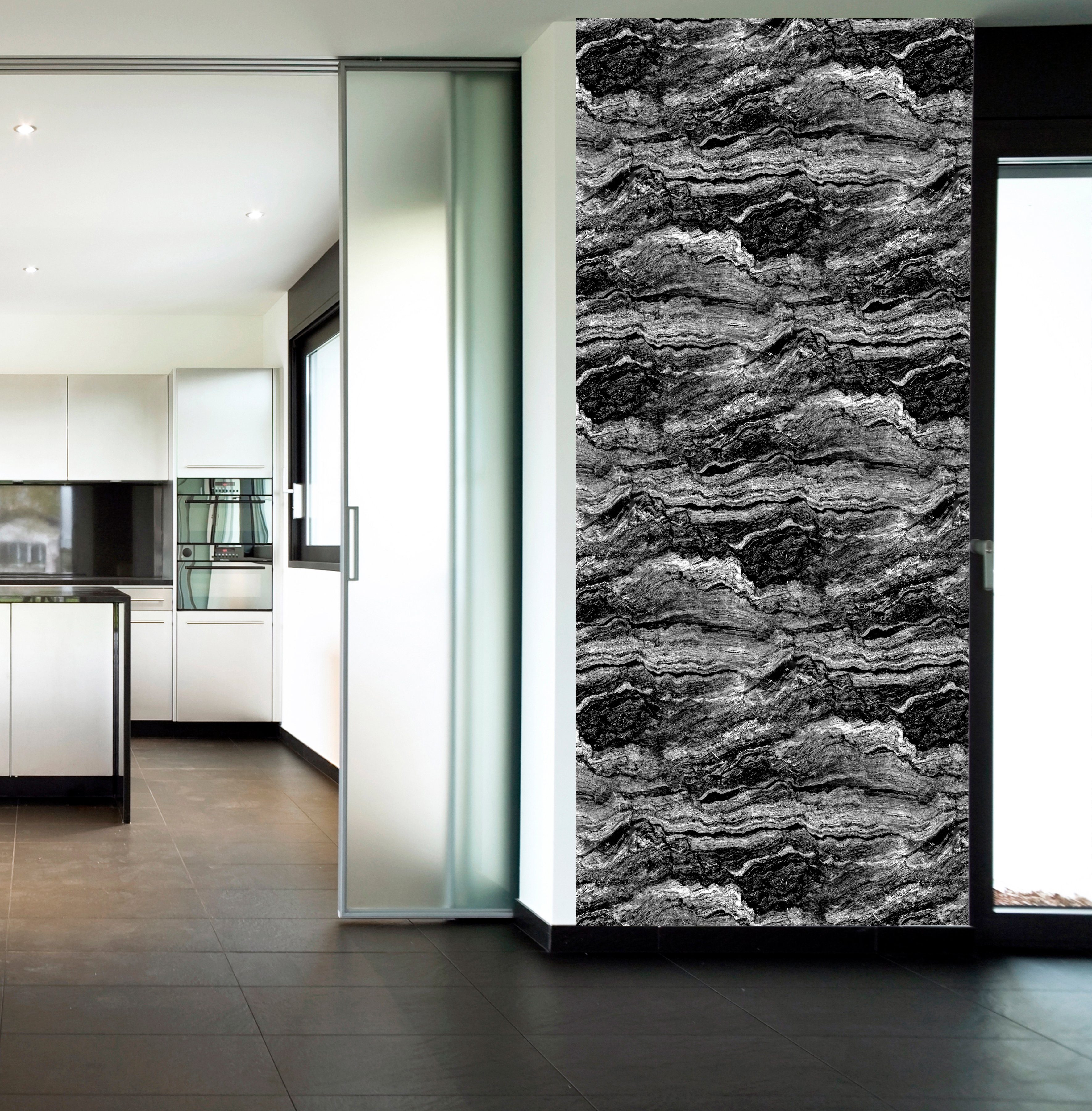 queence Vinyltapete Athe, Steinoptik, 90 x 250 cm, selbstklebend