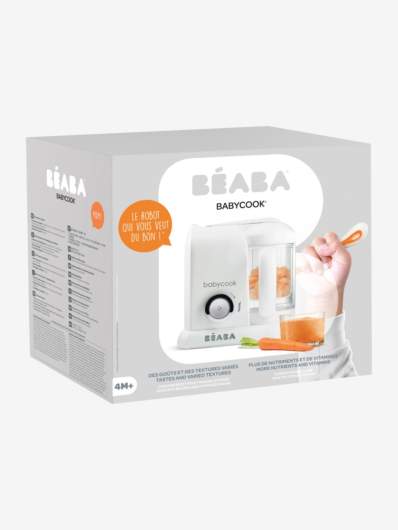 Robot 4 en 1 BEABA Babycook solo gris/blanc