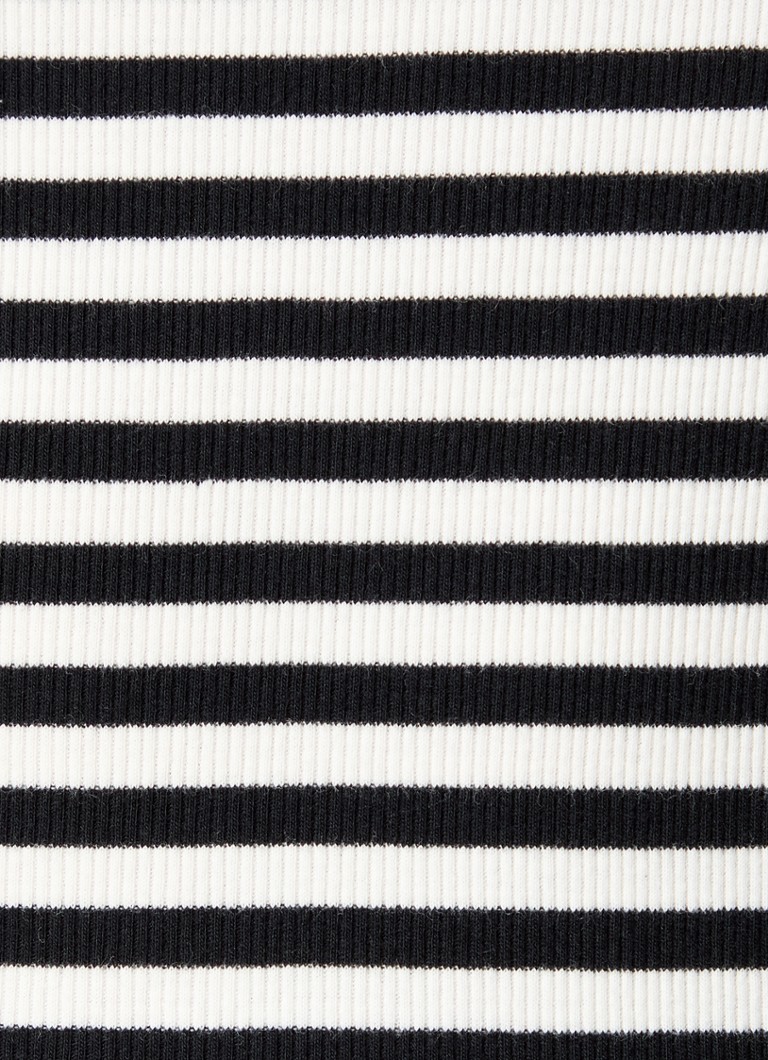 DRYKORN Koale ribbestrikket T-skjorte med stripetrykk