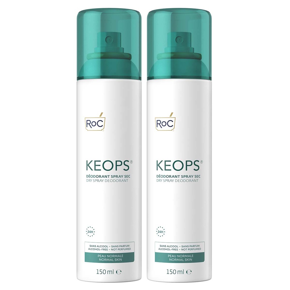 roc RoC Keops Déodorant Spray Sec 24h Lot de 2 x 150ml Déodorant
