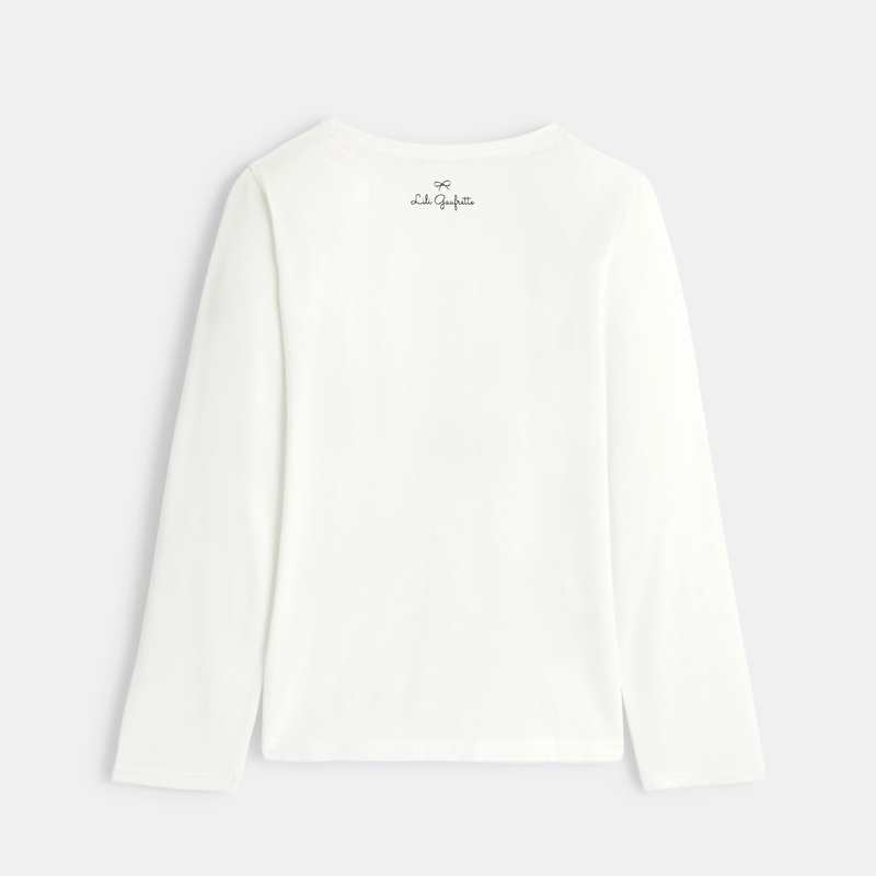 T-shirt blanc à dessin crayonné Lili Gaufrette
