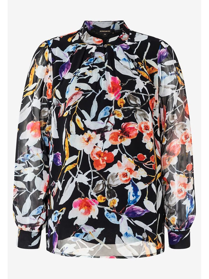 More & More Bluse in Schwarz/ Bunt günstig kaufen