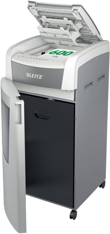 Leitz IQ Autofeed Office Pro 600 Automatischer Aktenvernichter Partikelschnitt Sicherheitsstufe P-4 600 Blatt Automatisch & 15 Blatt Manuell