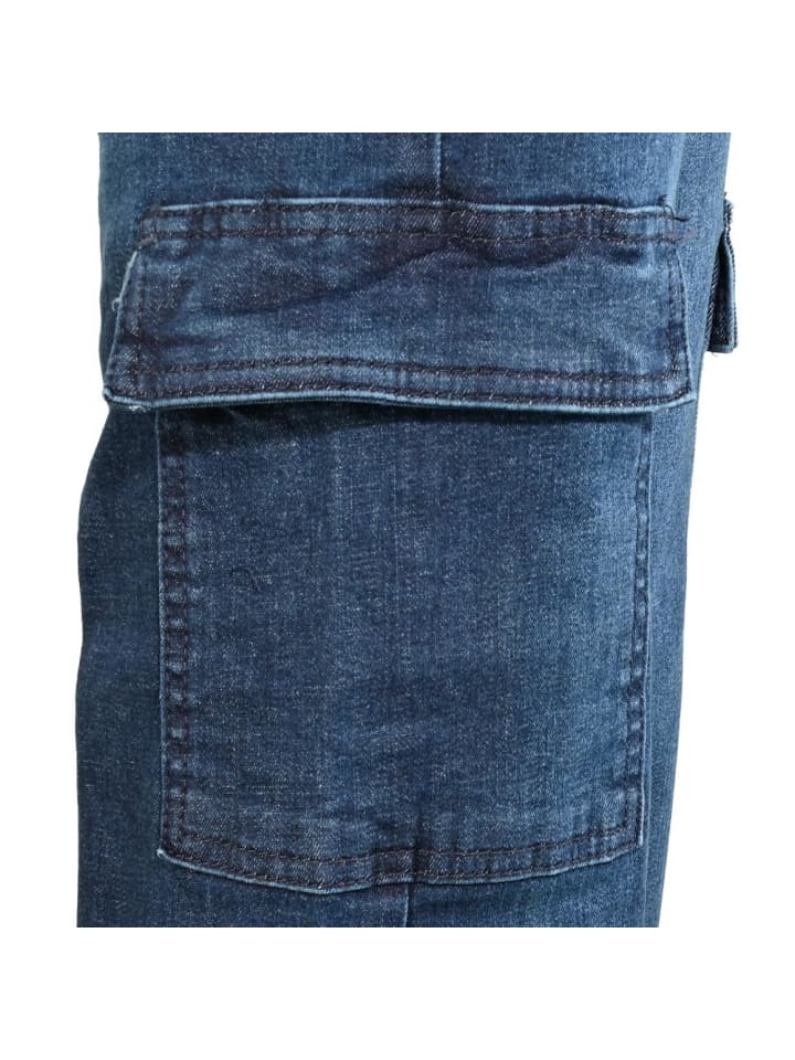 Blue Effect Wide Leg Cargojeans slim fit in dark blue günstig kaufen