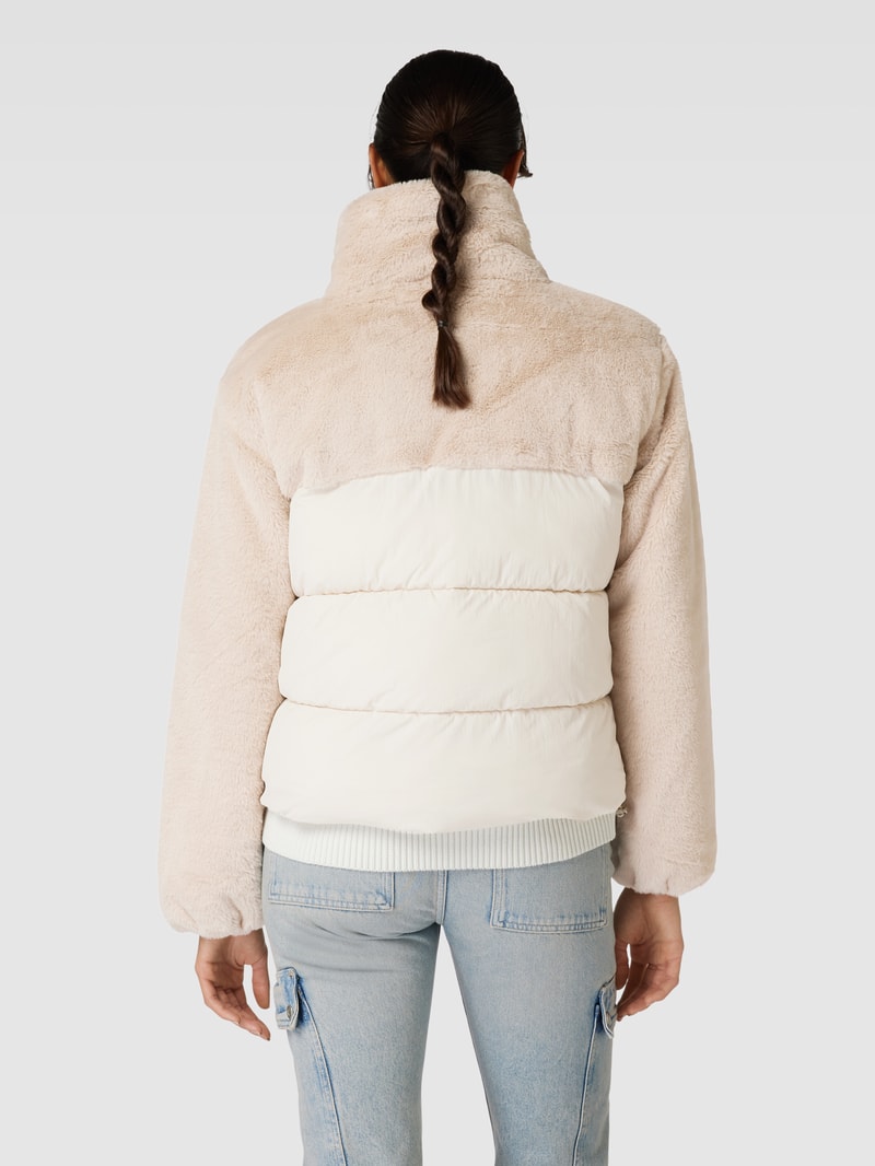 Steppjacke mit Kunstfell Modell 'WANJA' in beige