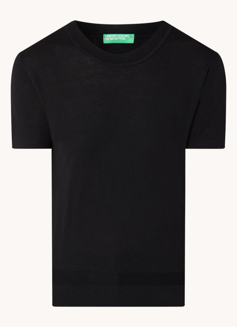 Benetton Fine-knit top in silk blend