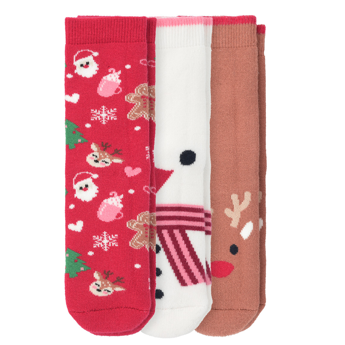 3 Paar Baby Weihnachtssocken im Set