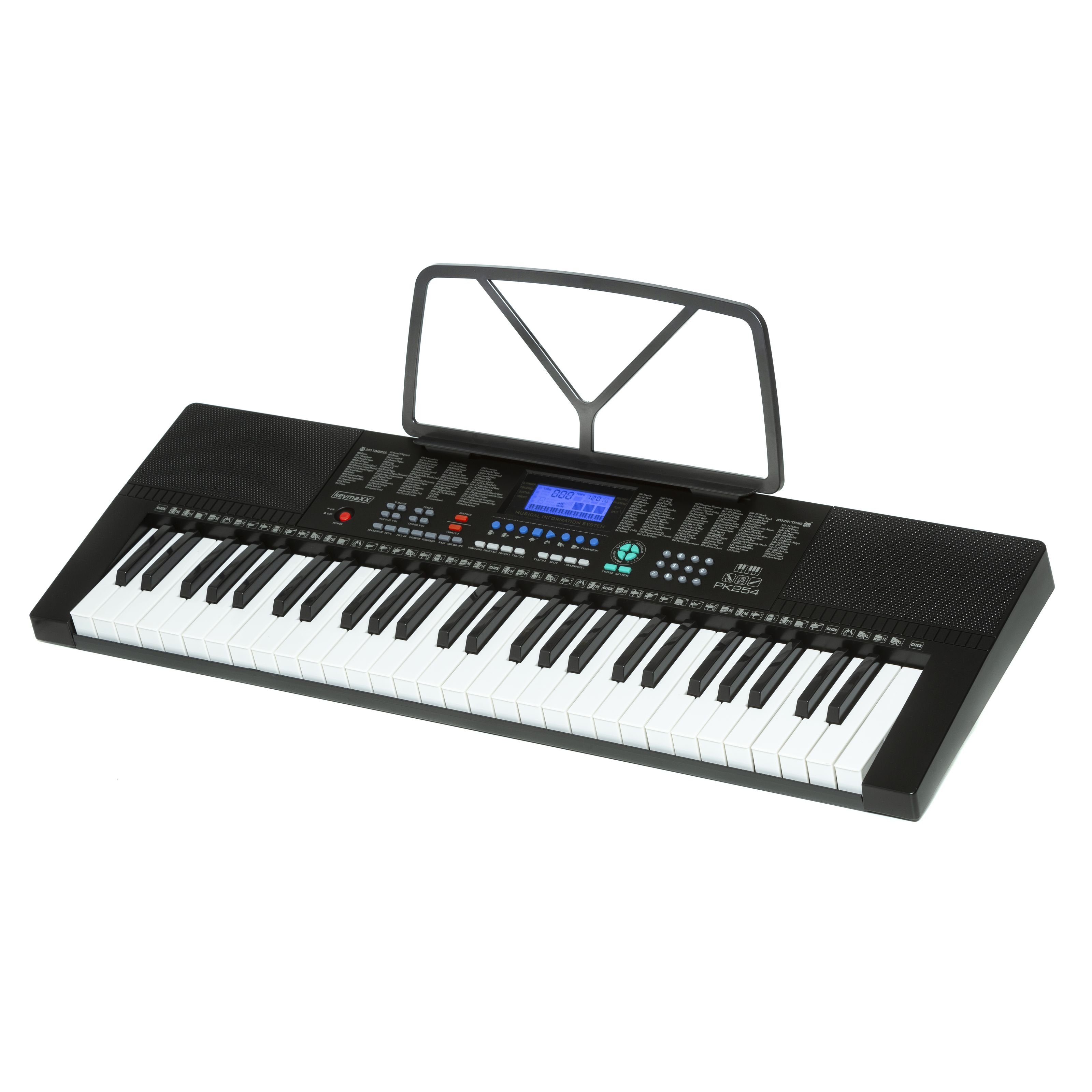 keymaXX Home Keyboard, Kinder Keyboard mit 54 Tasten, Mikrofon, Notenhalter, Effekte, Aufnahm