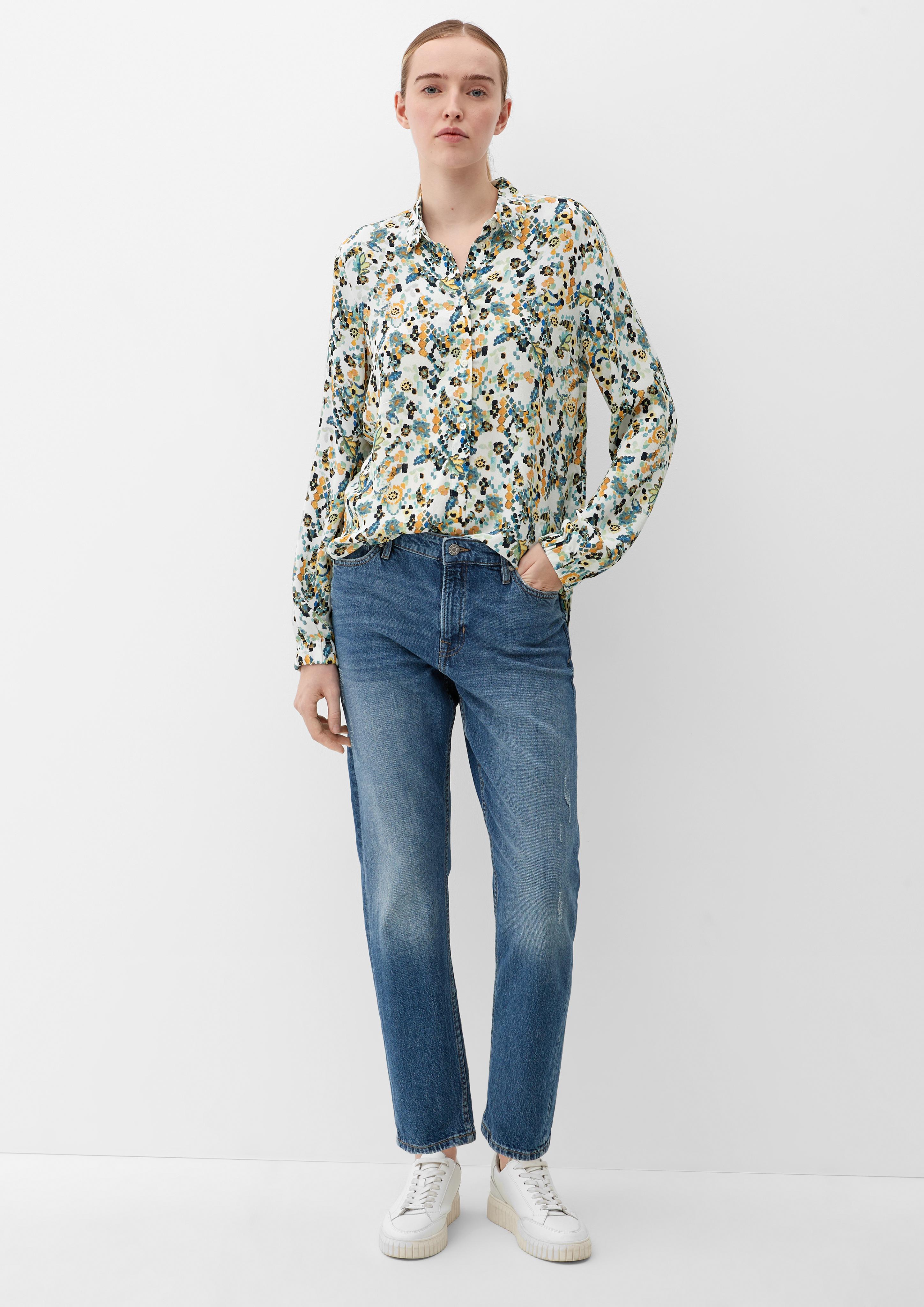 Viskosebluse mit Crêpestruktur  2128304-02A0
