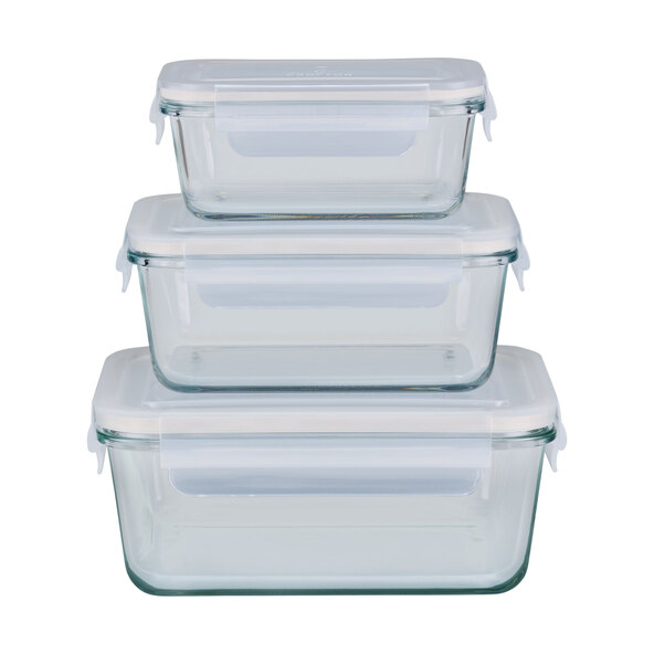 Glas-Frischhaltedosen-Set, transparent