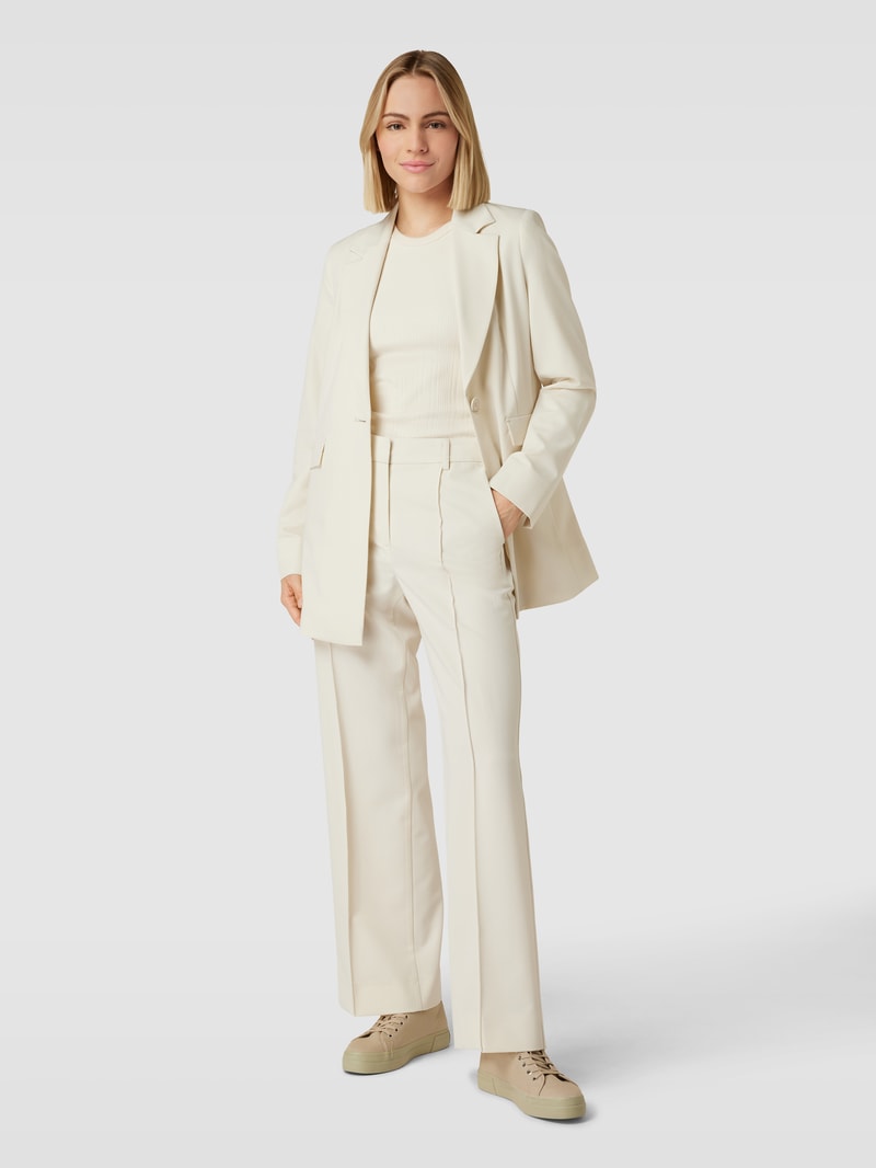 Hose mit Paspelierungen in offwhite