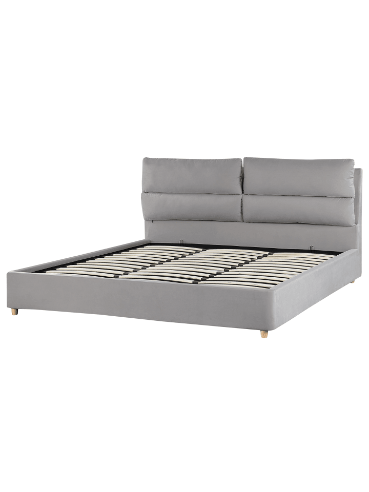 Beliani Doppelbett BATILLY in Grau - (W) 194 x (H) 105 x (L) 224 cm günstig kaufen onesize