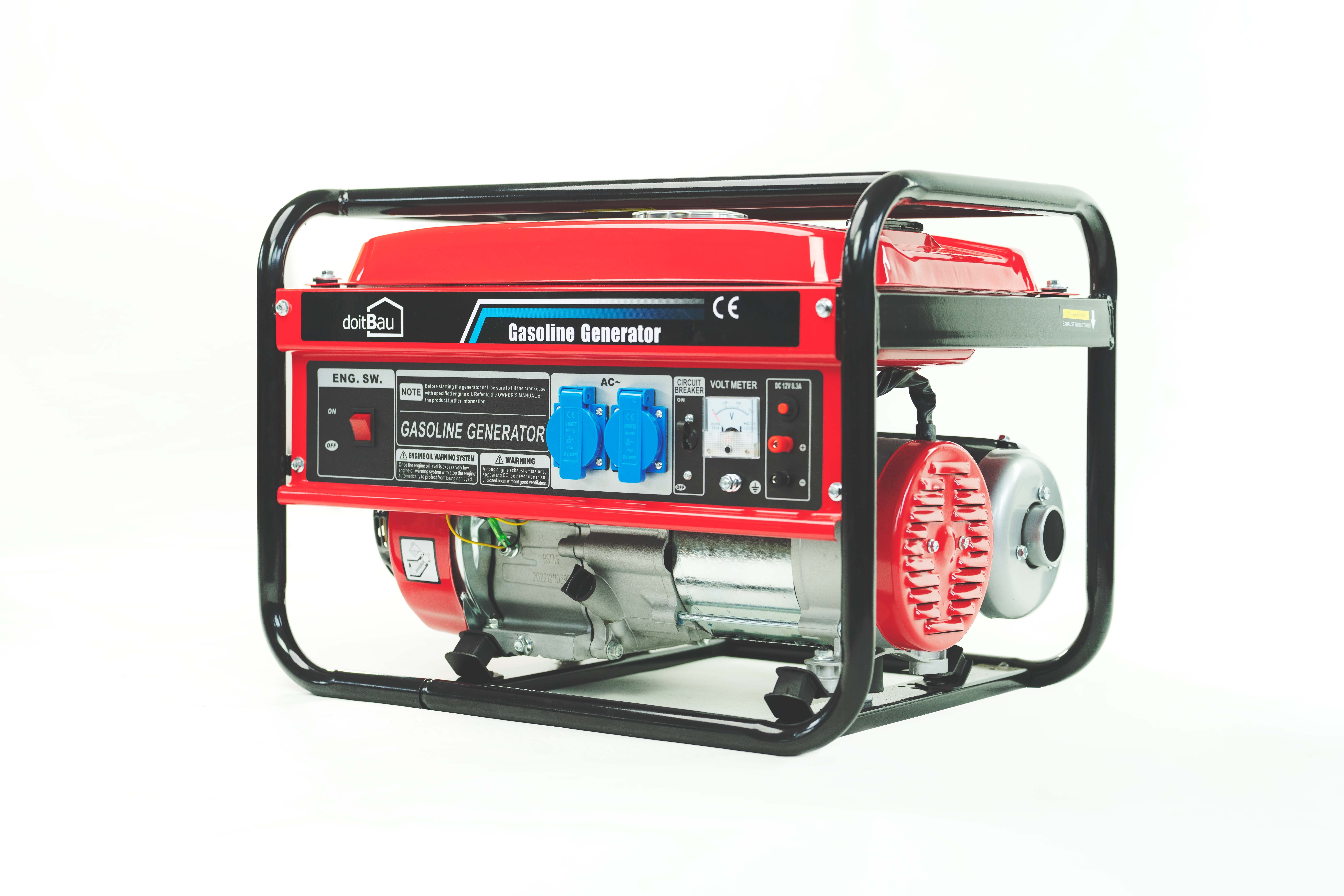 doitBau Stromgenerator 3000W Maxleistung und 2800W Nennleistung BS3500 mit 15 L Tank, 3,00 in kW, AVR;Voltmeter;Überlastschutz