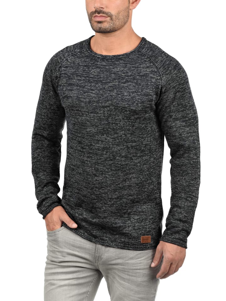 BLEND Strickpullover BHDan 20700587ME Strickpullover mit aufgerollten Säumen in Schwarz günstig kaufen
