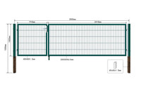 Home Deluxe Doppelflügel Gartentor ADITUS anthrazit 100 x 350 cm