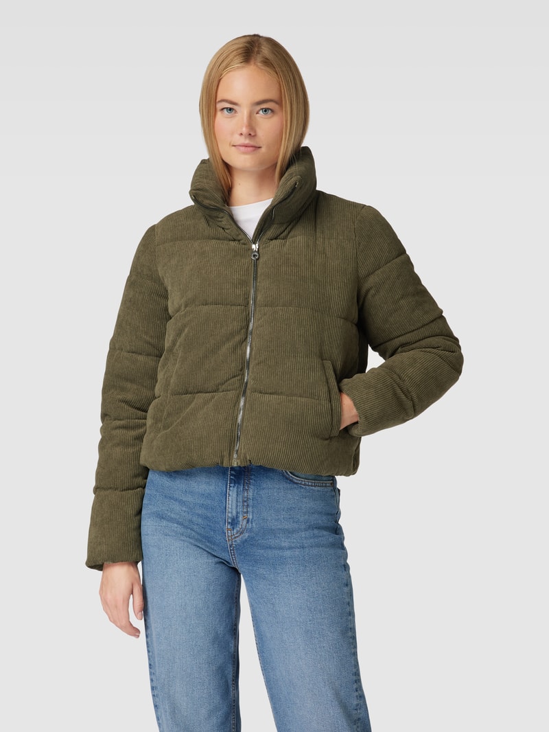 Cordjacke mit Stehkragen Modell 'NEWDOLLY' in olivgrün