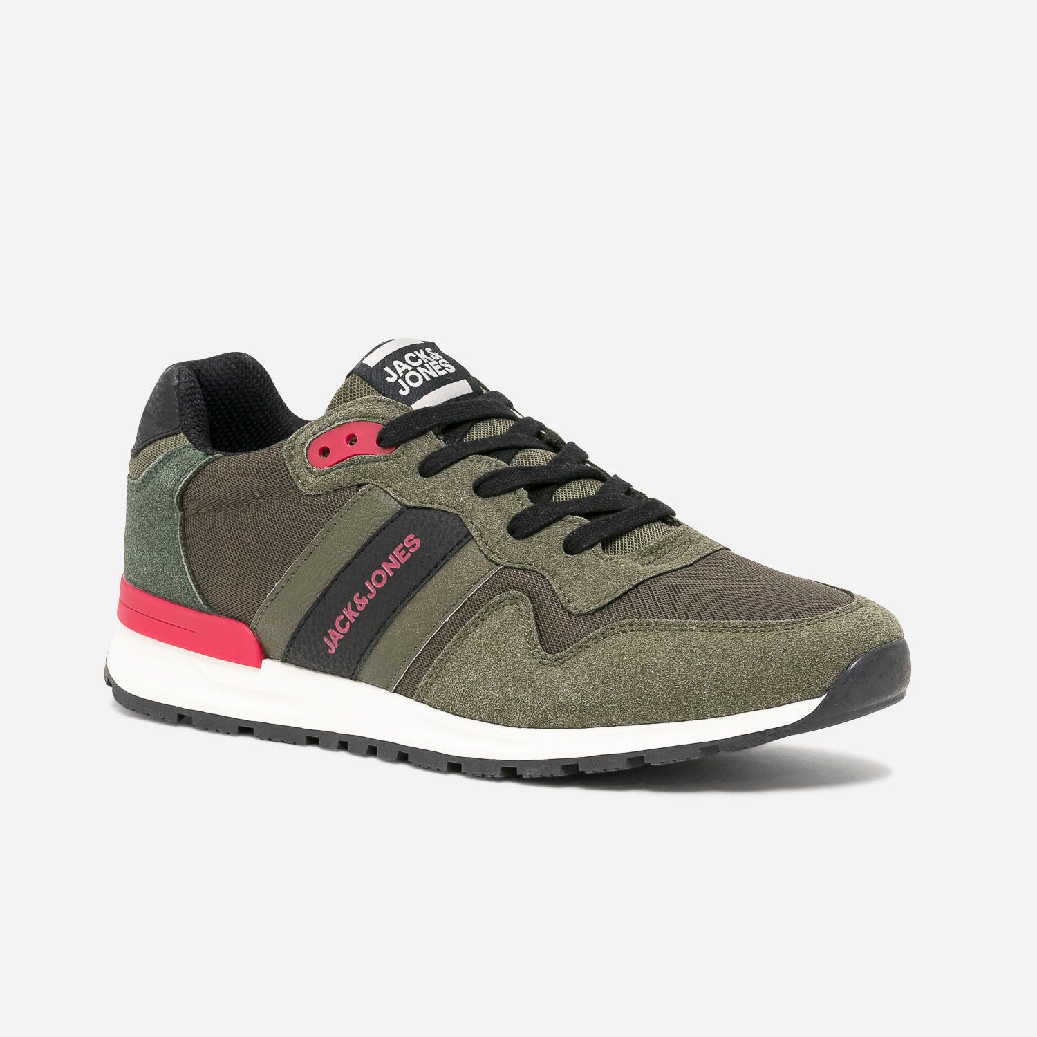 Tennis JACK & JONES kaki bi matière