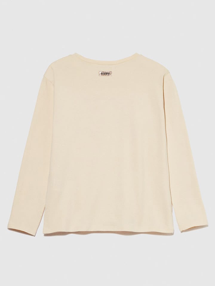 Sisley Longsleeve in Creme/ Pink günstig kaufen
