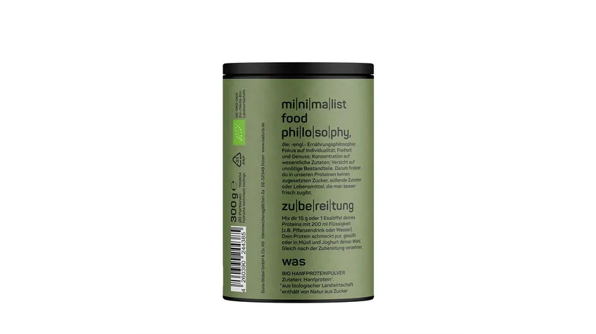 NADURIA Bio Hanfproteinpulver 300 g