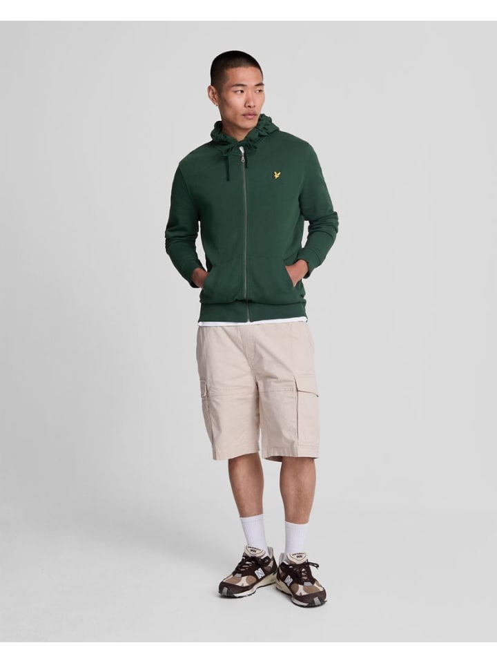 Lyle & Scott Kapuzensweatjacke in Grün günstig kaufen