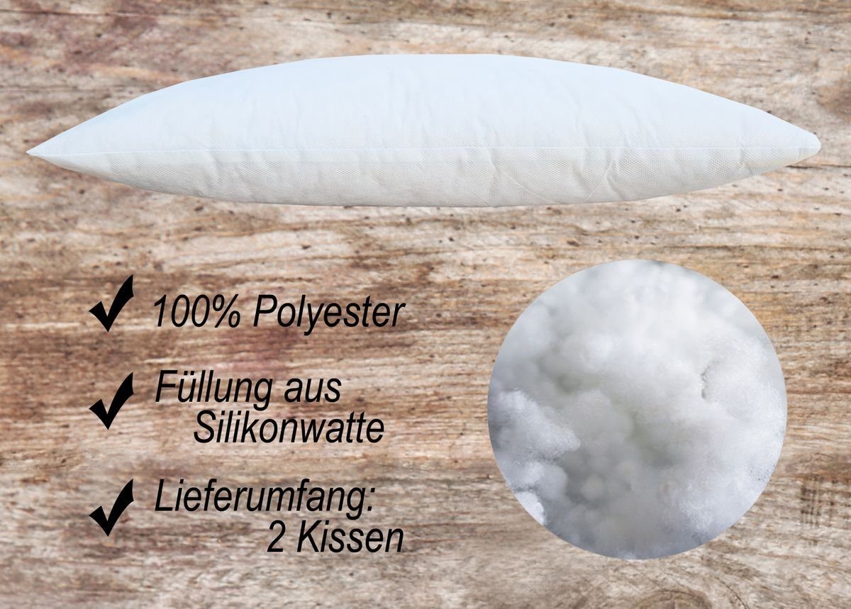 JACK Dekokissen JACK 2x Innenkissen Kissenfüllung Inlett 30x50cm Wasserfest Füllkissen, für Innen & Außen, Zierkissen, Sofakissen, Dekokissen, nur Innlay