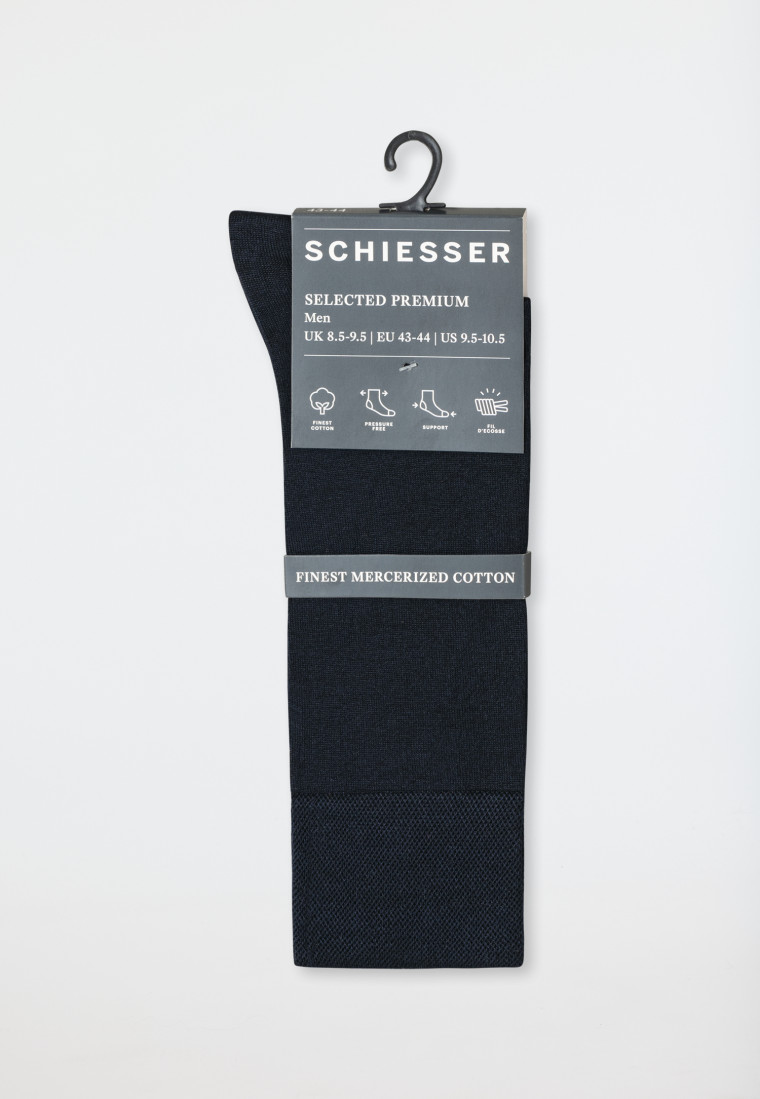 Herrensocken merzerisierte Baumwolle nachtblau - selected! premium