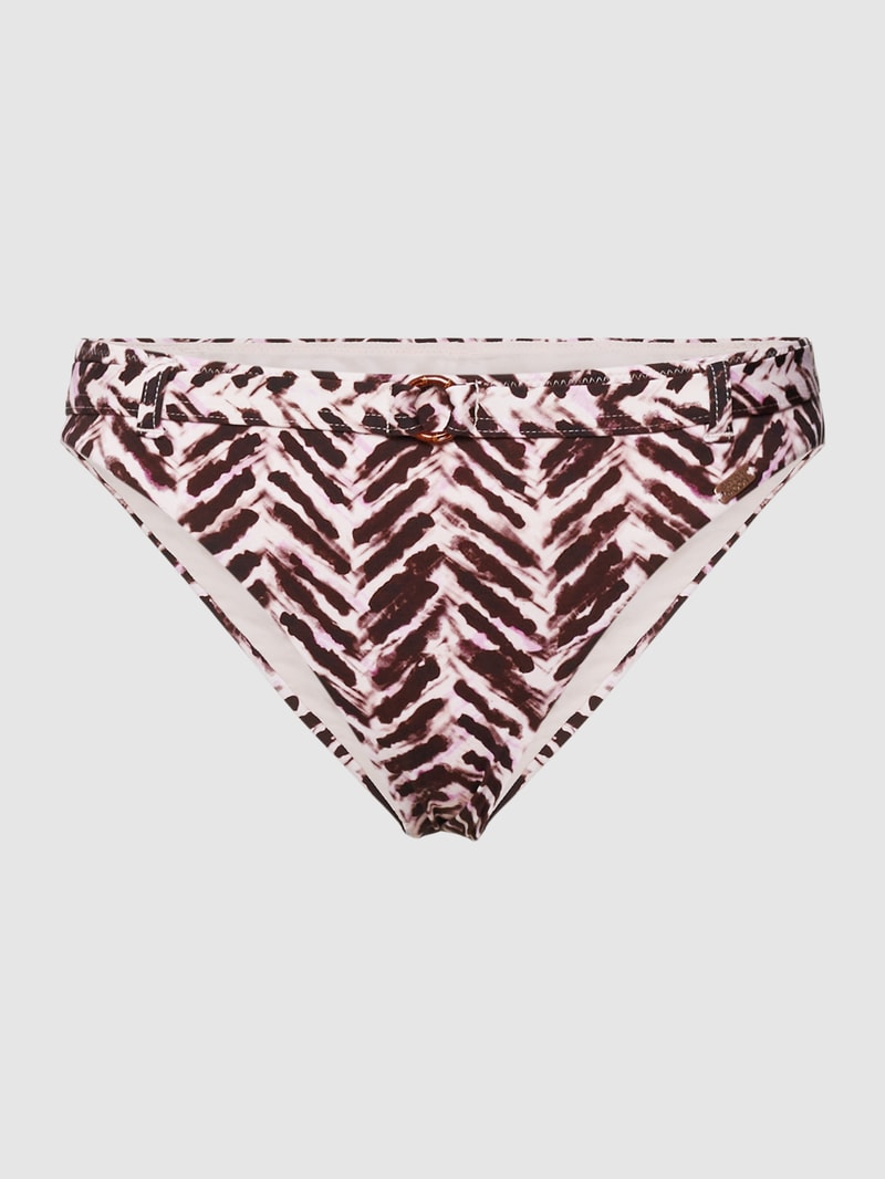 Bikini-Slip mit Allover-Print Modell 'DITA SUNBOW' in mittelbraun