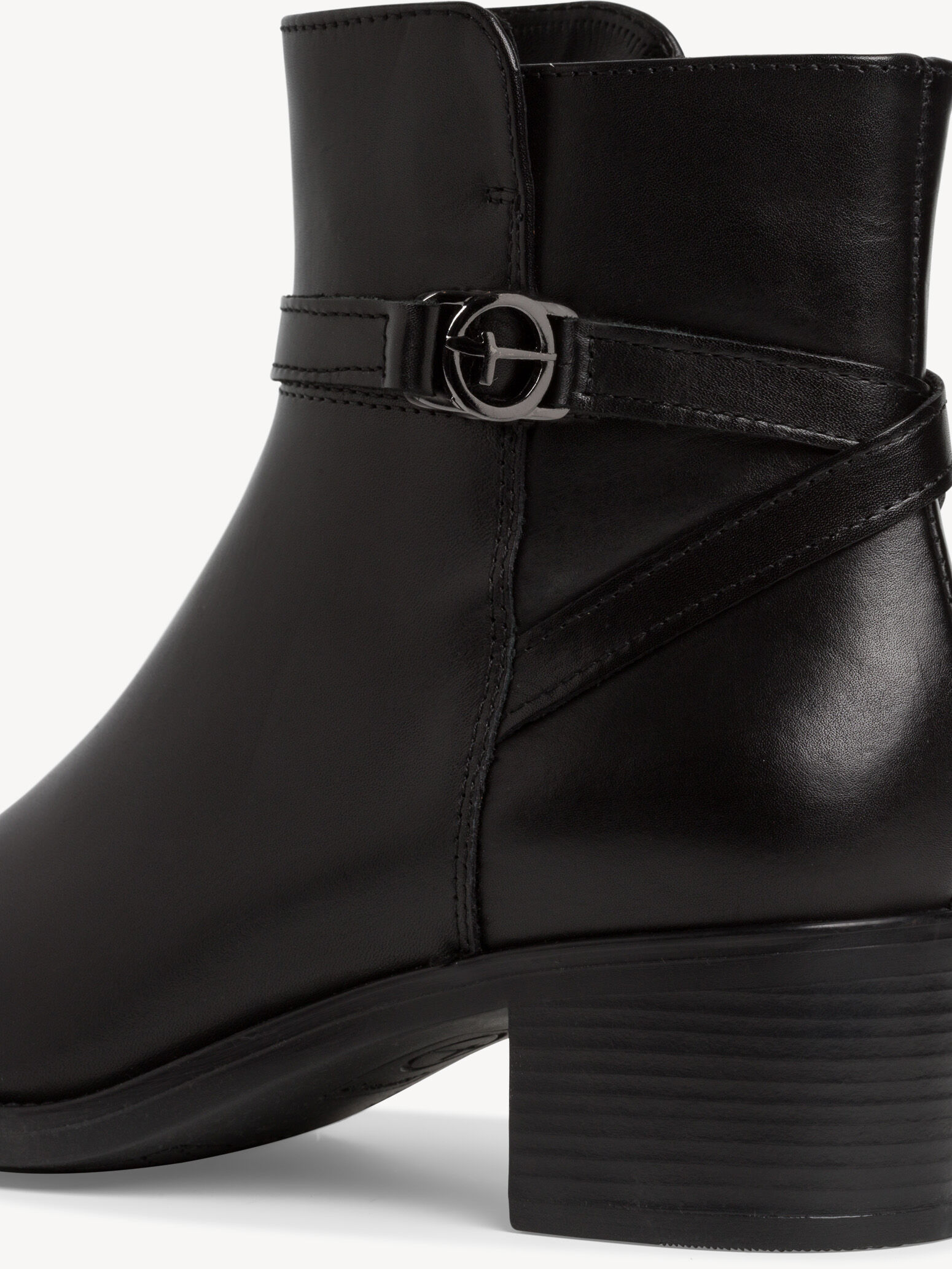 Bottine en cuir - noir