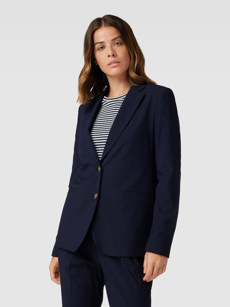 Blazer mit Reverskragen in marineblau