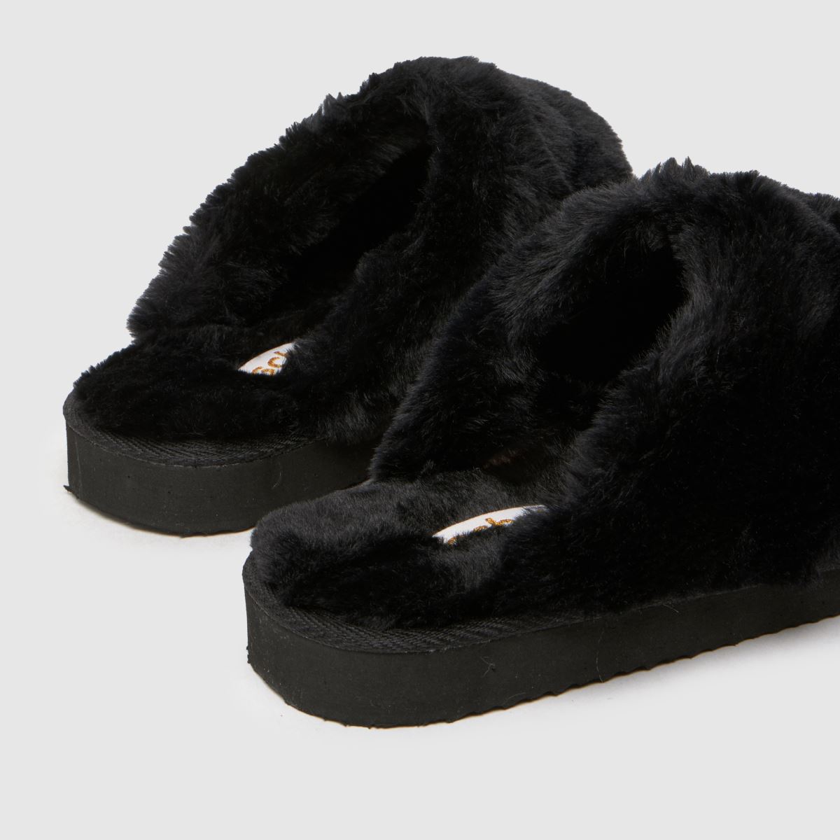 Schuh – Hadley – Svarta tofflor med mulemönster