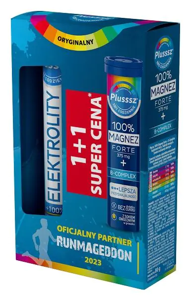 Plusssz Elektroliti + 100% multivitamin i Plusssz 100% Magnezij Forte + B kompleks, šumeće tablete, set
