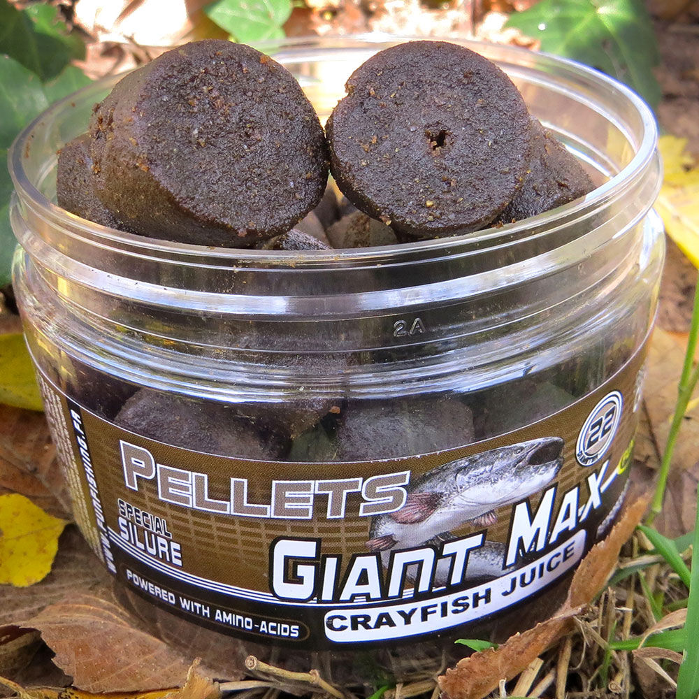 Pellets d'eschages fun fishing giant max pellets crayfish juice 22mm 300g