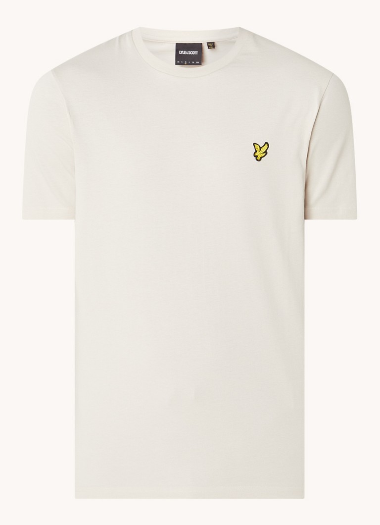 Tricou cu guler rotund Lyle & Scott și aplicație cu logo