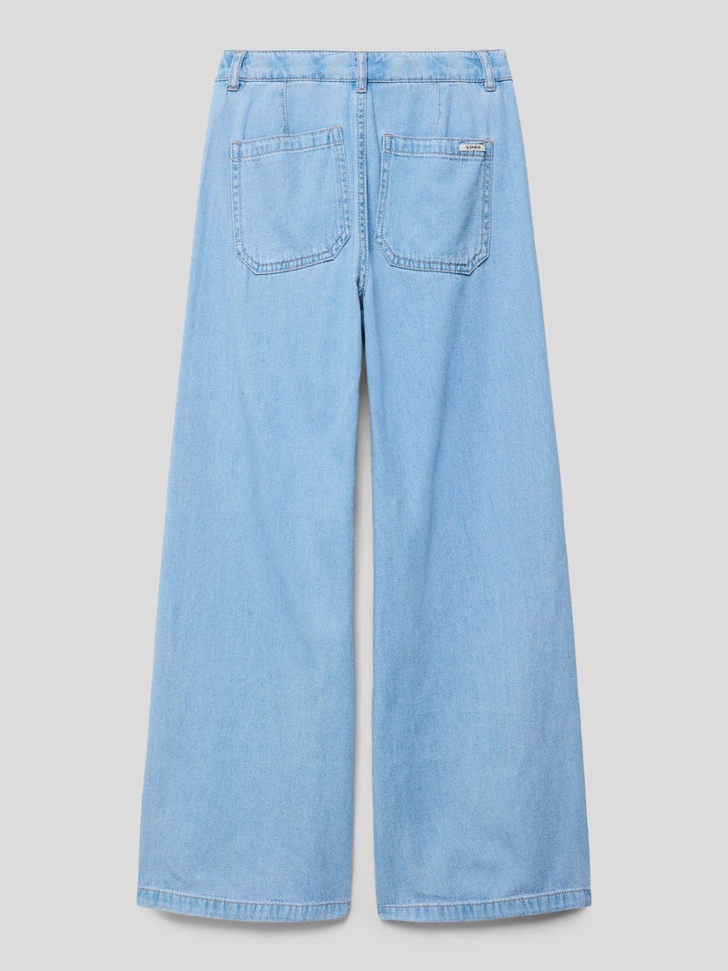 Wide Leg Jeans mit französischen Eingrifftaschen Modell 'DÜNN' in jeans