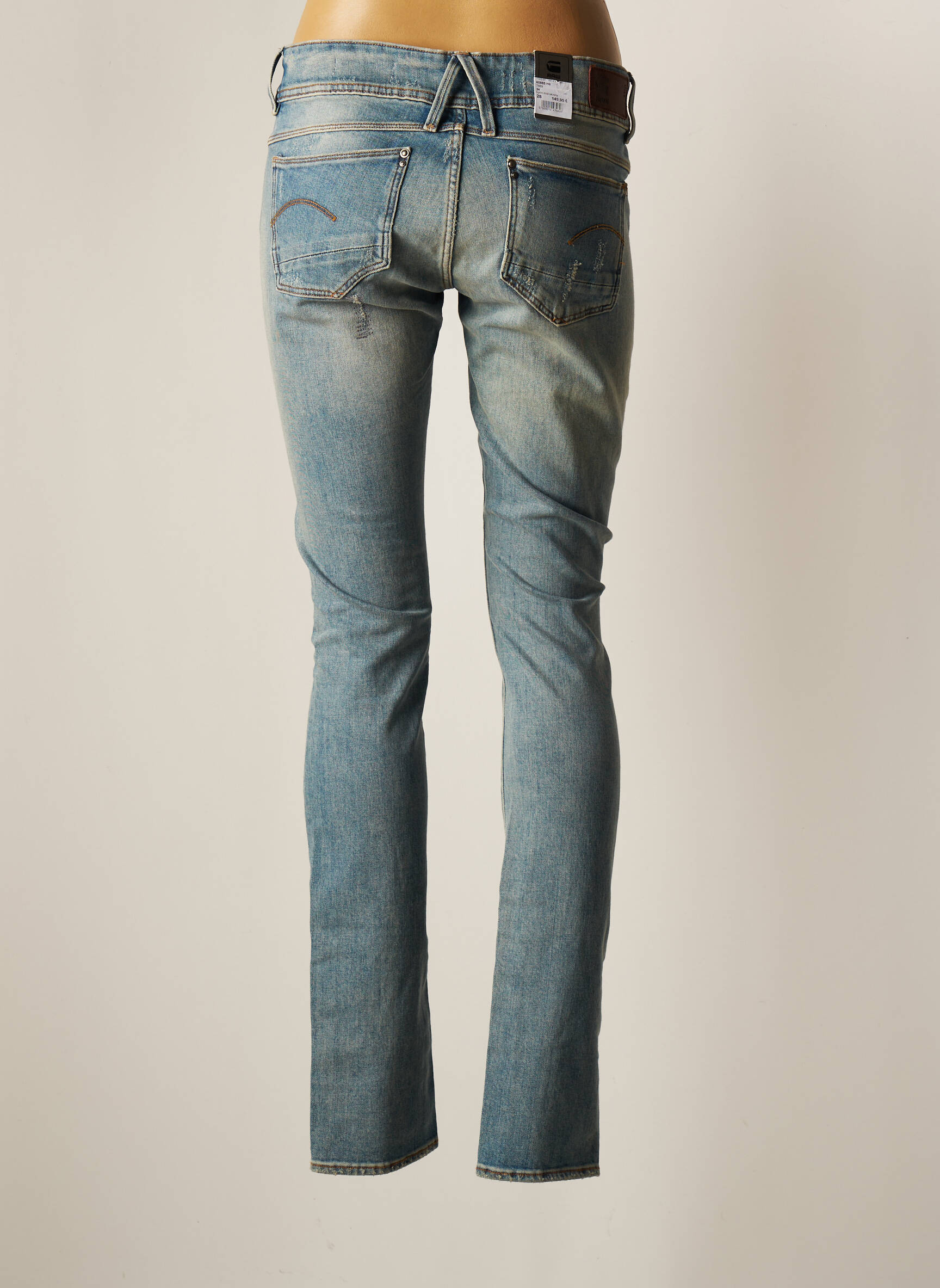 Raw 7 Jeans Coupe Slim Femme couleur bleu