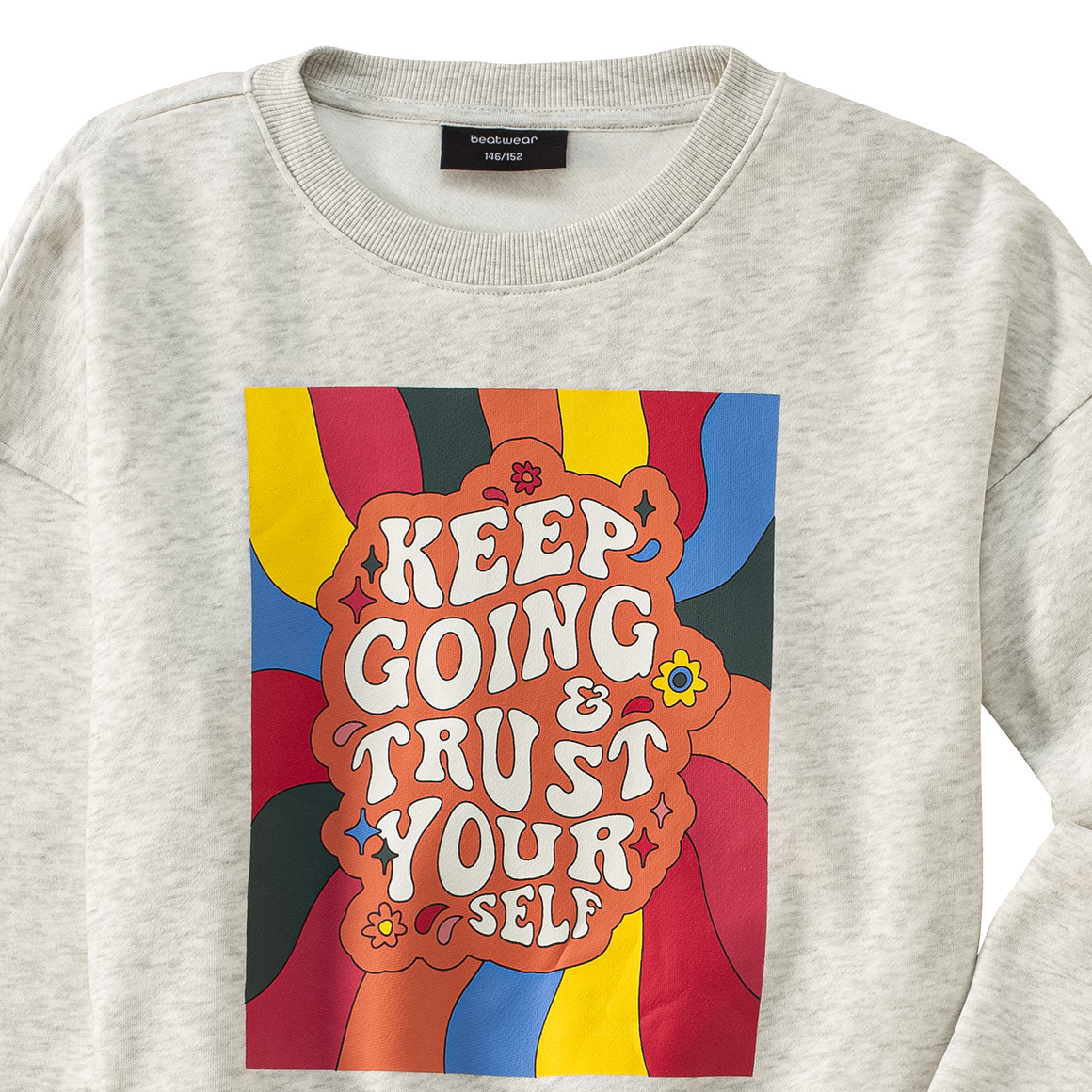 Mädchen Sweatshirt mit buntem Print